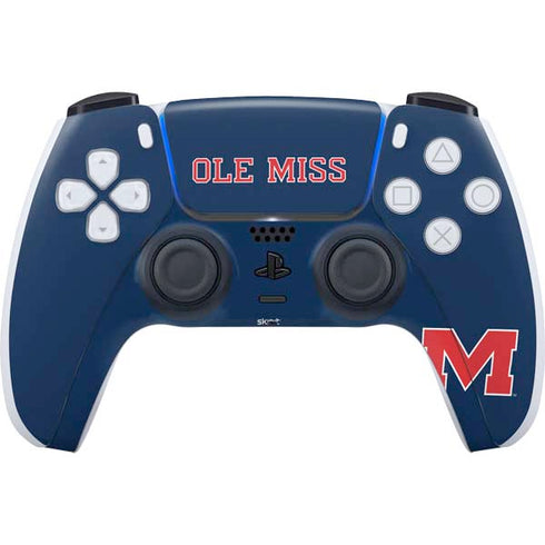 University of Mississippi Ole Miss Blue PS5 Controller Skin